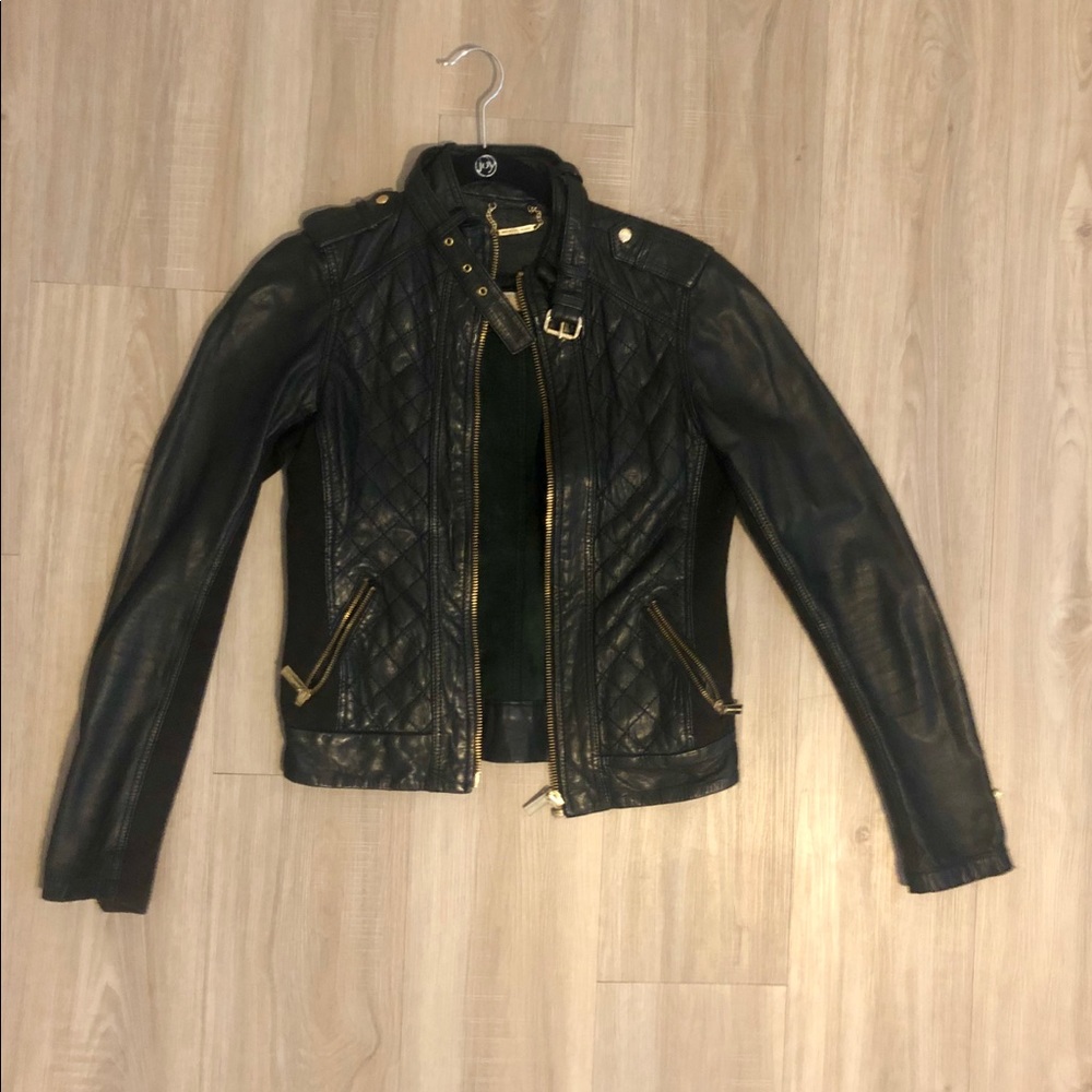 Michael by Michael Kors Quilted Leather Jacket